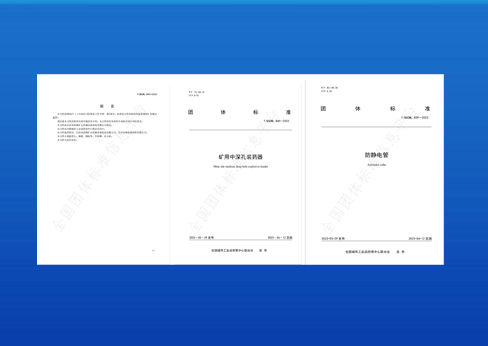 制定標(biāo)準(zhǔn)實(shí)施-《礦用中深孔裝藥器》與《防靜電管》